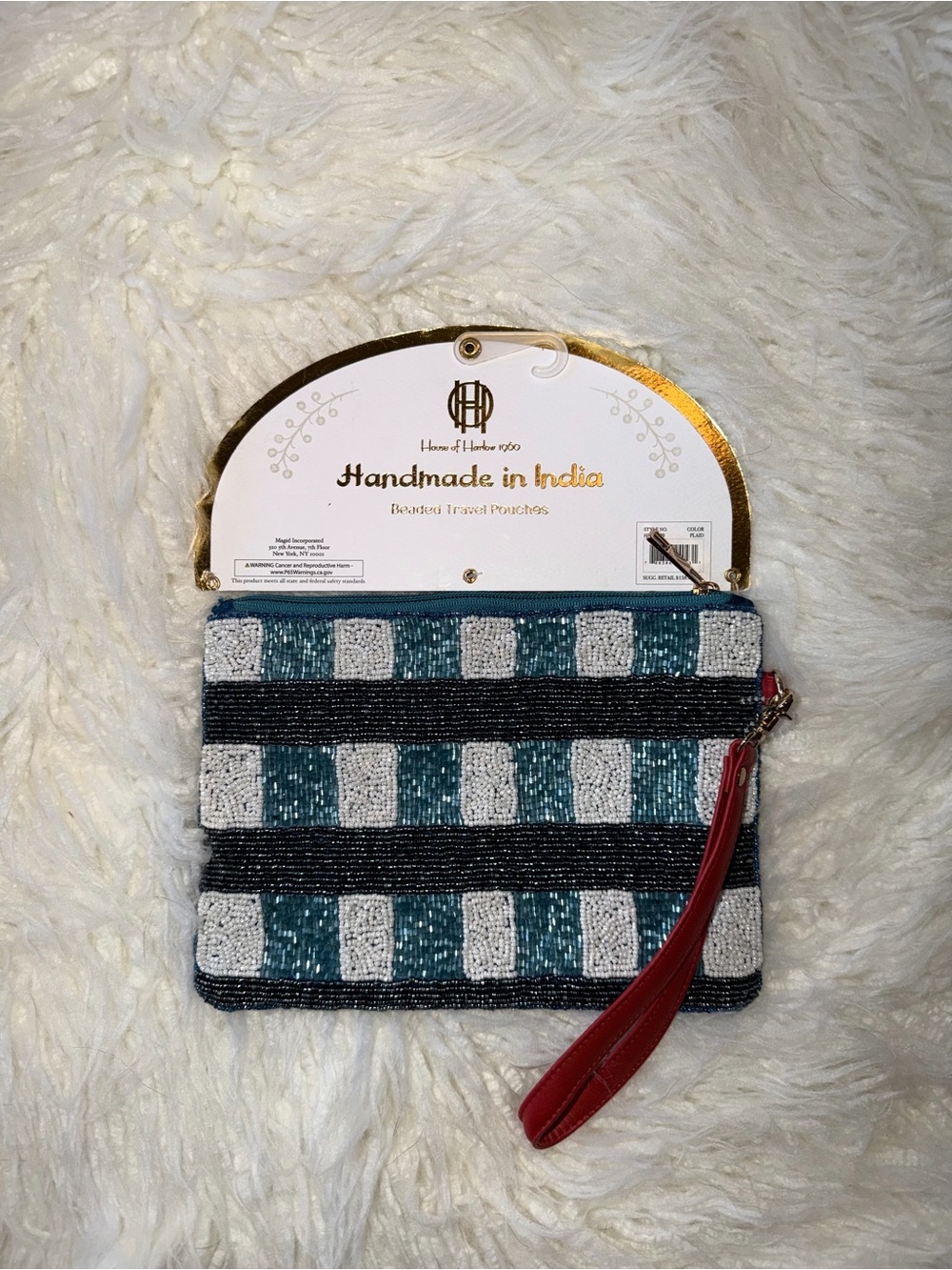 🏷️ HOUSE OF HARLOW 1960 // Gorgeous Beaded Clutch - Coastal Glam - Picture 2 of 2